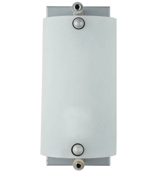 Meyda Lighting Metro Fusion 12" Silver Wall Sconce With Aventurine Green Iridescent Shade Glass