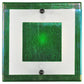 Meyda Lighting Metro Fusion 12" Silver Wall Sconce With Aventurine Green Iridescent Shade Glass