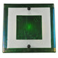Meyda Lighting Metro Fusion 12" Silver Wall Sconce With Aventurine Green Iridescent Shade Glass