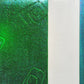 Meyda Lighting Metro Fusion 12" Silver Wall Sconce With Aventurine Green Iridescent Shade Glass