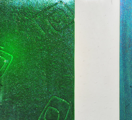Meyda Lighting Metro Fusion 12" Silver Wall Sconce With Aventurine Green Iridescent Shade Glass