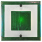 Meyda Lighting Metro Fusion 12" Silver Wall Sconce With Aventurine Green Iridescent Shade Glass