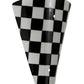 Meyda Lighting Metro Fusion 12"W x 16"H Black and White My Brother Mario Shade Glass