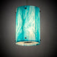 Meyda Lighting Metro Fusion 13" 4-Light Nickel Powdercoat Sacramento Pendant Light With Deep Aqua Opalescent Art Shade Glass