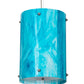 Meyda Lighting Metro Fusion 13" 4-Light Nickel Powdercoat Sacramento Pendant Light With Deep Aqua Opalescent Art Shade Glass