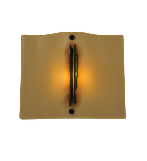 Meyda Lighting Metro Fusion 13" Wall Sconce With Beige Franco's Shade Glass
