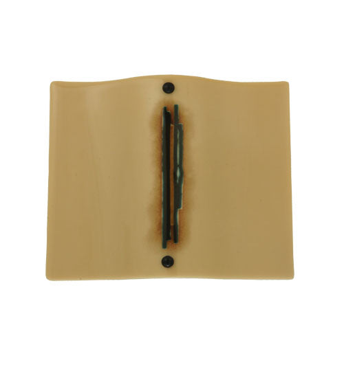 Meyda Lighting Metro Fusion 13" Wall Sconce With Beige Franco's Shade Glass