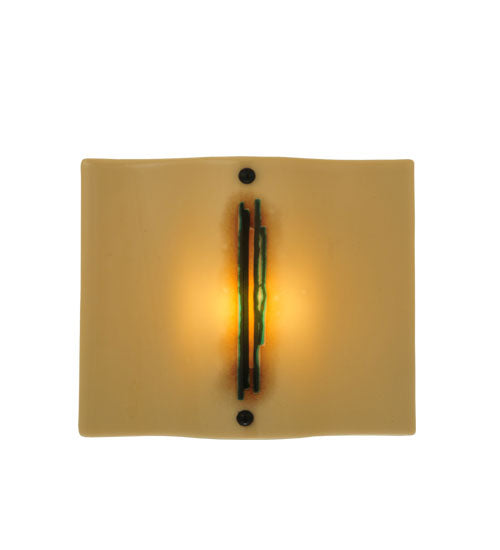 Meyda Lighting Metro Fusion 13" Wall Sconce With Beige Franco's Shade Glass