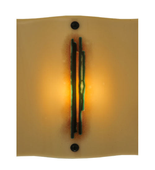 Meyda Lighting Metro Fusion 13" Wall Sconce With Beige Franco's Shade Glass