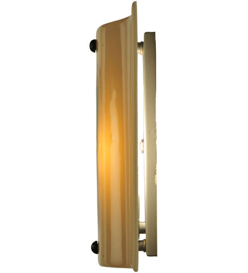 Meyda Lighting Metro Fusion 13" Wall Sconce With Beige Franco's Shade Glass