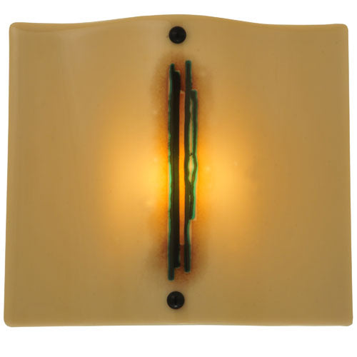 Meyda Lighting Metro Fusion 13" Wall Sconce With Beige Franco's Shade Glass