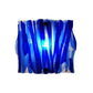 Meyda Lighting Metro Fusion 13 Wall Sconce With Blue Glass Panel Shade Glass