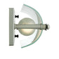 Meyda Lighting Metro Fusion 14" 2-Light Nickel Half Cylinder Wall Sconce With Clear Shade Glass
