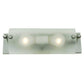 Meyda Lighting Metro Fusion 14" 2-Light Nickel Half Cylinder Wall Sconce With Clear Shade Glass