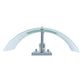 Meyda Lighting Metro Fusion 15" 2-Light Wings Wall Sconce With Frost and Green Shade Glass