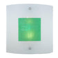 Meyda Lighting Metro Fusion 15" 2-Light Wings Wall Sconce With Frost and Green Shade Glass