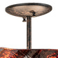 Meyda Lighting Metro Fusion 16" 2-Light Coffee Bean Rootbeer Cathedral Ripple Semi-flush Mount Light With Brown & Red Shade Glass