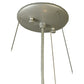 Meyda Lighting Metro Fusion 16" 3-Light Brass Nickel Inverted Pendant Light With Blue Shade Glass