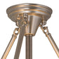 Meyda Lighting Metro Fusion 18" 2-Light Brushed Nickel Cognac Swirl Semi-flush Mount With Beige & Brown Shade Glass