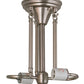 Meyda Lighting Metro Fusion 18" 2-Light Brushed Nickel Cognac Swirl Semi-flush Mount With Beige & Brown Shade Glass