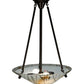 Meyda Lighting Metro Fusion 18" 2-Light Copper Vein Ramoscelli Inverted Pendant Light With White Copper Vein Powdercoat Shade Glass