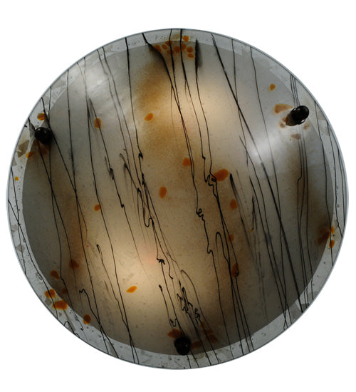 Meyda Lighting Metro Fusion 18" 2-Light Copper Vein Ramoscelli Inverted Pendant Light With White Copper Vein Powdercoat Shade Glass