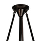 Meyda Lighting Metro Fusion 18" 2-Light Copper Vein Ramoscelli Inverted Pendant Light With White Copper Vein Powdercoat Shade Glass