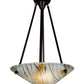 Meyda Lighting Metro Fusion 18" 2-Light Copper Vein Ramoscelli Inverted Pendant Light With White Copper Vein Powdercoat Shade Glass