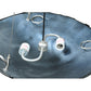 Meyda Lighting Metro Fusion 18" 2-Light Nickel Cielo Di Notte Inverted Pendant Light With Black Iridescent Shade Glass