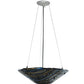 Meyda Lighting Metro Fusion 18" 2-Light Nickel Cielo Di Notte Inverted Pendant Light With Black Iridescent Shade Glass