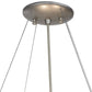 Meyda Lighting Metro Fusion 18" 2-Light Nickel Penna Di Pavone Pendant Light With Multi-Colored Shade Glass