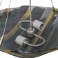 Meyda Lighting Metro Fusion 18" 2-Light Nickel Penna Di Pavone Pendant Light With Multi-Colored Shade Glass