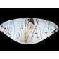 Meyda Lighting Metro Fusion 18" 2-Light Transparent Copper Ramoscelli Wall Sconce With White Iridescent Shade Glass