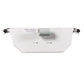 Meyda Lighting Metro Fusion 18" 2-Light White Ramoscelli Wall Sconce With White Shade Glass
