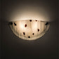 Meyda Lighting Metro Fusion 18" 2-Light White Ramoscelli Wall Sconce With White Shade Glass