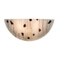 Meyda Lighting Metro Fusion 18" 2-Light White Ramoscelli Wall Sconce With White Shade Glass