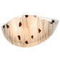 Meyda Lighting Metro Fusion 18" 2-Light White Ramoscelli Wall Sconce With White Shade Glass