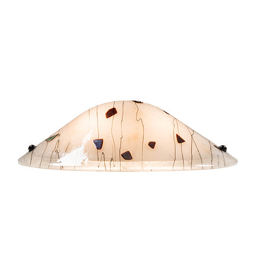 Meyda Lighting Metro Fusion 18" 2-Light White Ramoscelli Wall Sconce With White Shade Glass