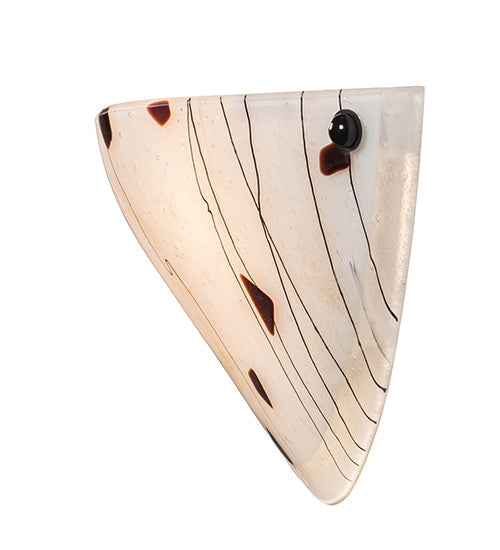 Meyda Lighting Metro Fusion 18" 2-Light White Ramoscelli Wall Sconce With White Shade Glass