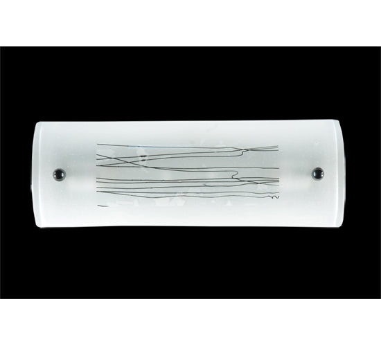 Meyda Lighting Metro Fusion 18" 2-Light White Twigs Vanity Light With White Shade Glass