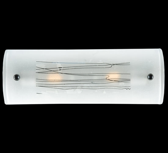 Meyda Lighting Metro Fusion 18" 2-Light White Twigs Vanity Light With White Shade Glass