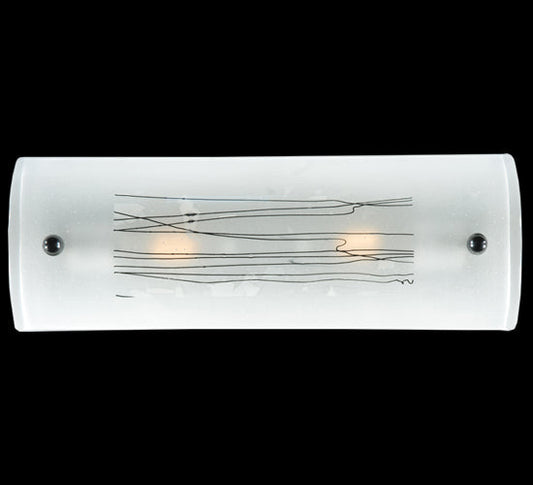 Meyda Lighting Metro Fusion 18" 2-Light White Twigs Vanity Light With White Shade Glass