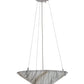 Meyda Lighting Metro Fusion 18" 3-Light Brushed Nickel Inverted Pendant Light With Ramoscelli Shade Glass