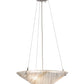 Meyda Lighting Metro Fusion 18" 3-Light Brushed Nickel Inverted Pendant Light With Ramoscelli Shade Glass