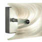 Meyda Lighting Metro Fusion 18" 3-Light Extreme Chrome Blanco Swirl Vanity Light With Blue & White Shade Glass