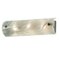 Meyda Lighting Metro Fusion 18" 3-Light Extreme Chrome Blanco Swirl Vanity Light With Blue & White Shade Glass