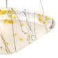 Meyda Lighting Metro Fusion 18" 3-Light Nickel Ramoscelli Inverted Pendant Light With White & Brown Fused Shade Glass