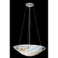 Meyda Lighting Metro Fusion 18" 3-Light Nickel Ramoscelli Inverted Pendant Light With White Shade Glass