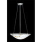 Meyda Lighting Metro Fusion 18" 3-Light Nickel Ramoscelli Inverted Pendant Light With White Shade Glass