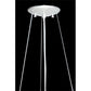 Meyda Lighting Metro Fusion 18" 3-Light Nickel Ramoscelli Inverted Pendant Light With White Shade Glass
